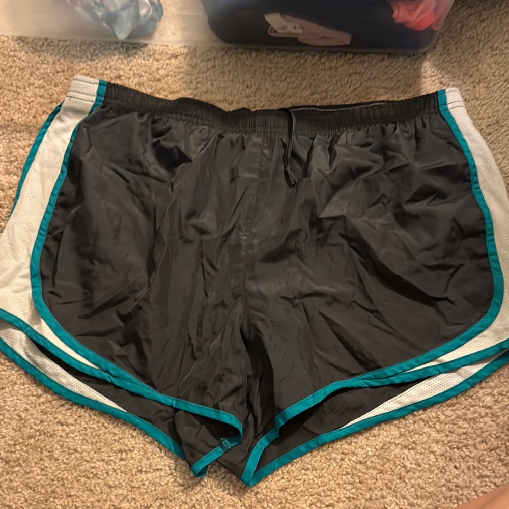 Calvin Klein Gray and Teal Athletic Shorts